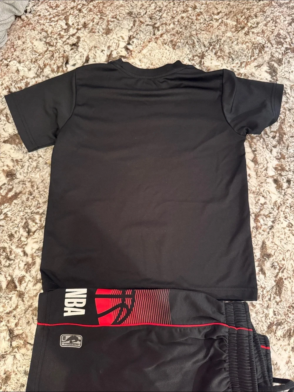 NBA Kids Black & Red Basketball Tee and Shorts Set
